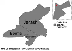 Jerash Subdistrict Map
