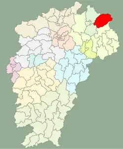 Location in Jiangxi