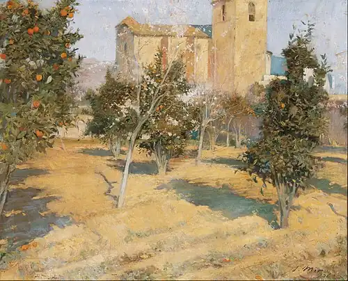 The Rector's Orchard (1896). 100.5 × 126&nbsp;cm. Museu Nacional d'Art de Catalunya.