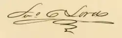 John Chase Lord's signature