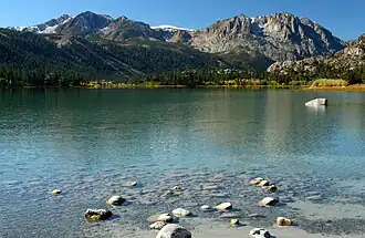 San Joaquin Mountain (left), Carson Peak (right) from June Lake