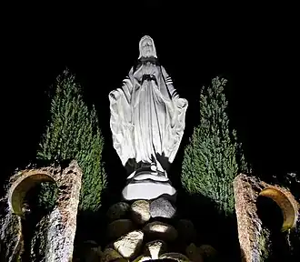 Mary outside St. Nikolai Catholic Church in Ystad 2021