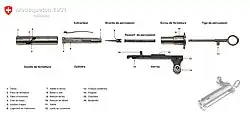 Kar. 31 disassembled bolt assembly.