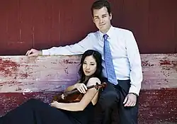 Organist K.Cowan and Violinist L.Shihoten