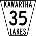 Kawartha Lakes Municipal Road 35 marker
