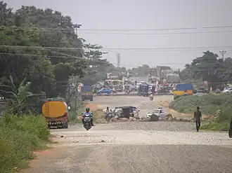 View of Kallumthazham Junction from Kollam Bypass