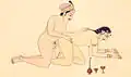 Kama Sutra illustration of doggy style, circa 19th Century
