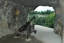 Cannon inside the casemates