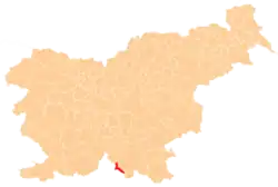 Location of the Municipality of Osilnica in Slovenia