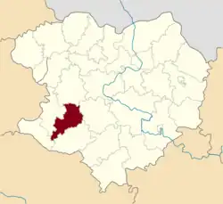 Raion location in Kharkiv Oblast