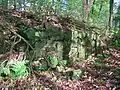 Detail of the stonework on the surviving retaining wall