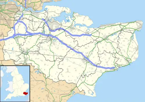 Dover is located in Kent