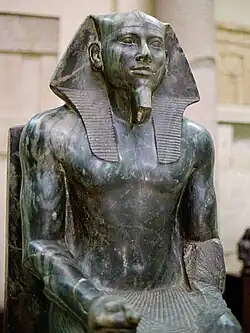 Khafre Enthroned, one of the statues of the Valley Temple