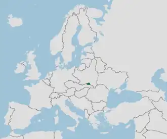 Location of Komańcza Republic