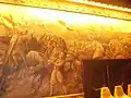Portion of large mural in dining hall