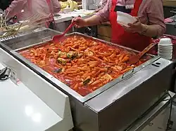 Tteokbokki at a bunsikjip (snack bar)