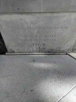 Assuming this is for when the columns were gifted to the park.