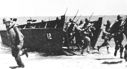 Beach landing of a LCVP-1