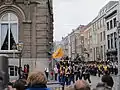 Grenadiers and Jagers march through The Hague on Prinsjesdag, 2013.