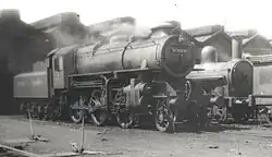 LMS Ivatt 4MT 2-6-0 M3009 (later 43009) with double chimney, shortly after completion at Horwich (1948)