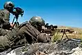 Israel Defense Forces snipers shooting a Barrett MRAD chambered for 7.62×51 mm NATO