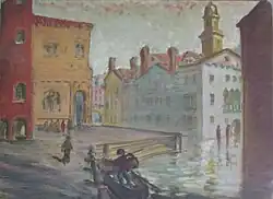 Venice 24, by LVG, 1934, drawing with gouache, Goriansky Family Collection