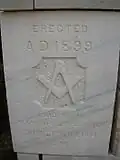 The cornerstone of the courthouse, laid by Masons in 1899.