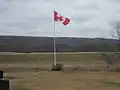 Canadian flag in La Riviere cemetery.