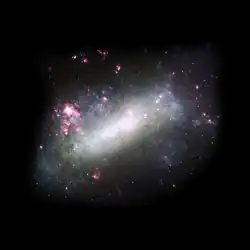 Large Magellanic Cloud as photographed by an amateur astronomer. Unrelated stars have been edited out.