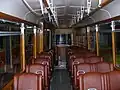 Motor tram number 1601 (Type 30), interior.
