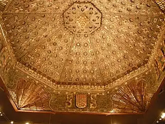 Mudéjar ceiling from Altamira Palace, Torrijos, Spain (c. 1482–1503)