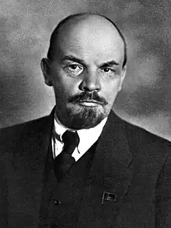 Black-and-white head shot of Lenin