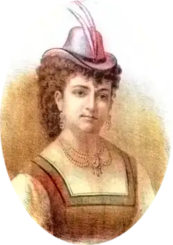 portrait of young white woman in a jaunty hat