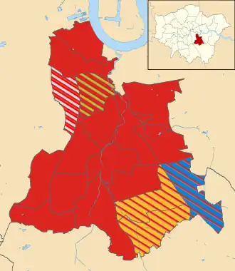 Lewisham 2002 results map