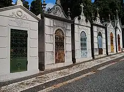 Row of mausoleums