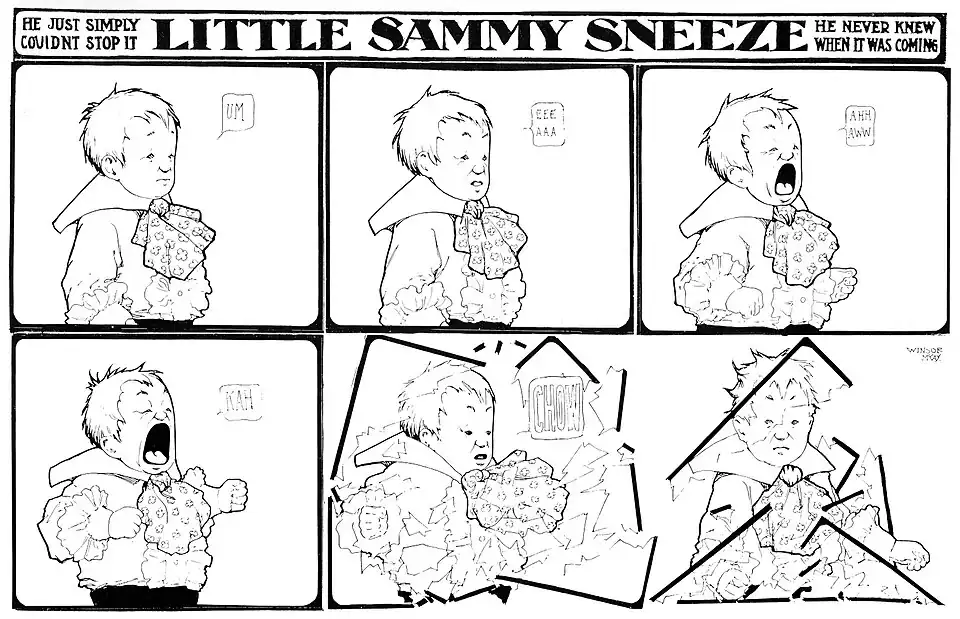 Sammy destroys his panel borders September 24, 1905