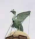 One of the two Liver birds that sit atop each tower of the building
