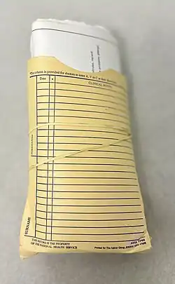 Lloyd George envelopes held by rubber band