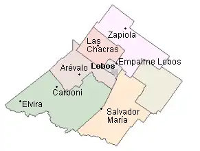 Lobos Administrative Area and its divisions