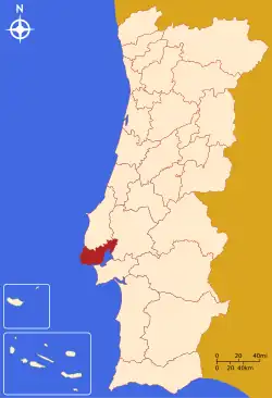 Location of the Greater Lisbon region.