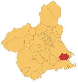Location in Murcia