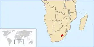 Location of Basutoland