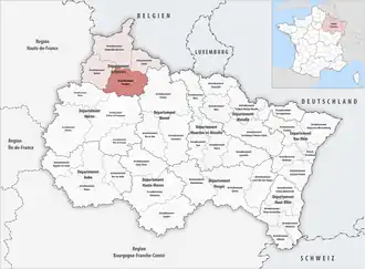 Location within the region Grand Est