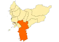 Location within West Kalimantan