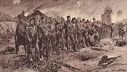 Painting of the London Scottish at the Battle of Messines