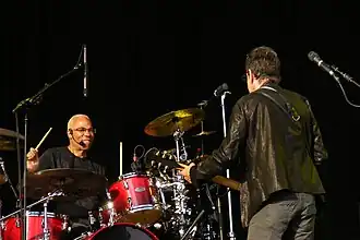 Tony "Thunder" Smith (on drums) with Lou Reed