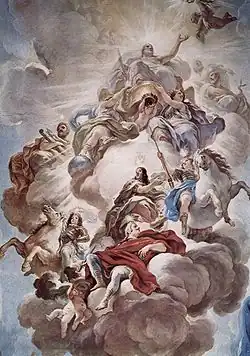 Triumph of the Medici in the clouds of Mount Olympus, 1684–1686, fresco in the Palazzo Medici Riccardi, Florence