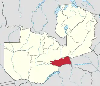 Map of Lusaka Province