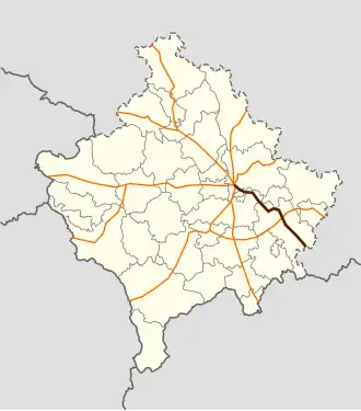 The M-25.2 connects the southeast of Kosovo with Serbia.