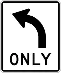 R3-5L Left turn only